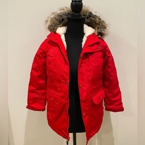 NWT's! Kids Lands End Expedition Fleece Lined Jacket with Removal Fur Hood